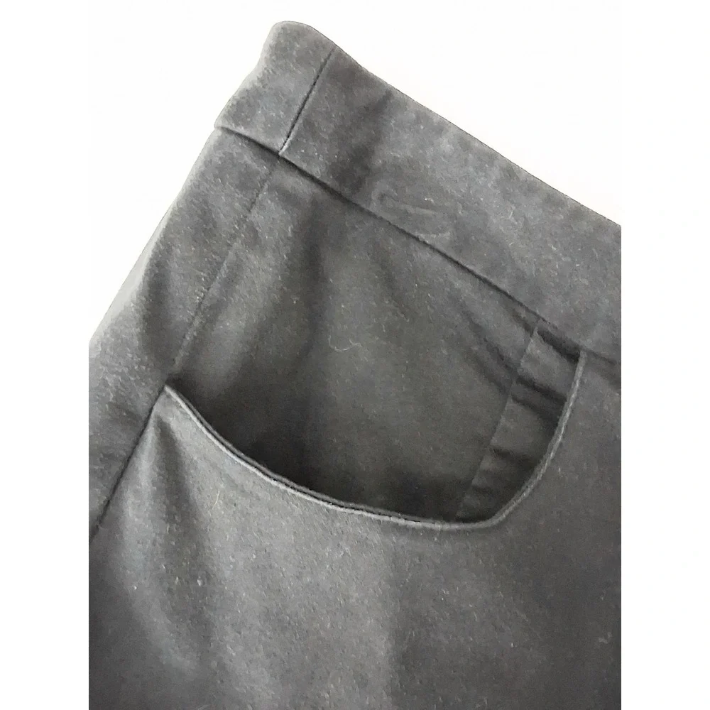 Talbots Pants Women's Size 14 Black Cropped Tie Hem Gingham Zip Pre-owned